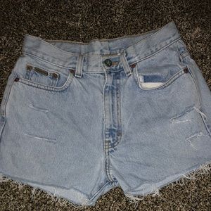 Calvin Klein distressed shorts